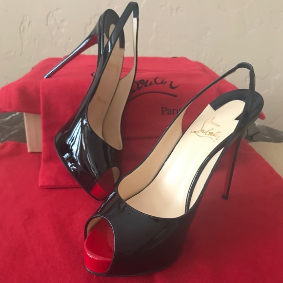 ❤️NEW Christian Louboutin No Prive Slingback Black EU38 - Picture 8 of 14